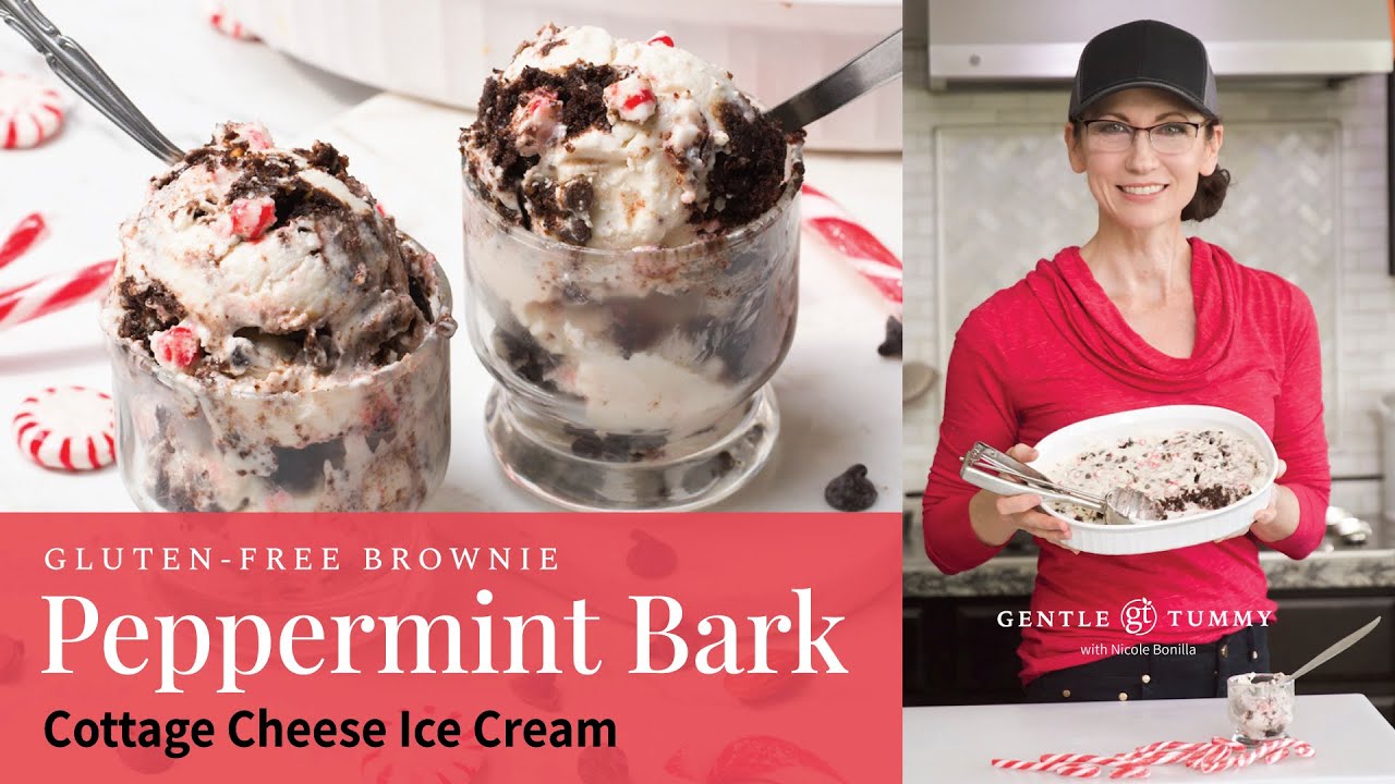 NO-CHURN Peppermint Bark Cottage Cheese Ice Cream Recipe
