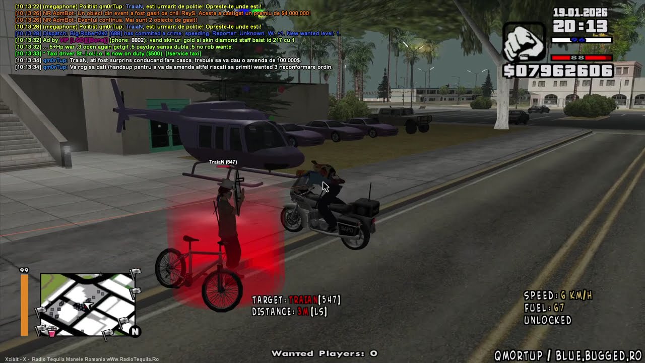 m0rTu - dovada 69 blue bugged [SA:MP] #gta