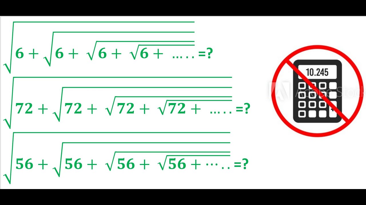 How to add never-ending square roots? #Infomaths#