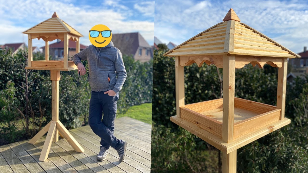 Schönes Vogelhaus / Futterhaus selber bauen.....DIY. #woodworking #woodcraft #diyprojects