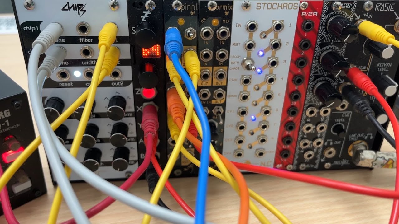 SEQUENCING TWO VOICES with the cre8audio chipz and the Korg SQ-1, plus Delay from Disting