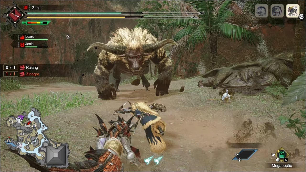Monster Hunter Rise Rajang e Zinogre High Rank Sword and Shield pt-br No Commentary ps5
