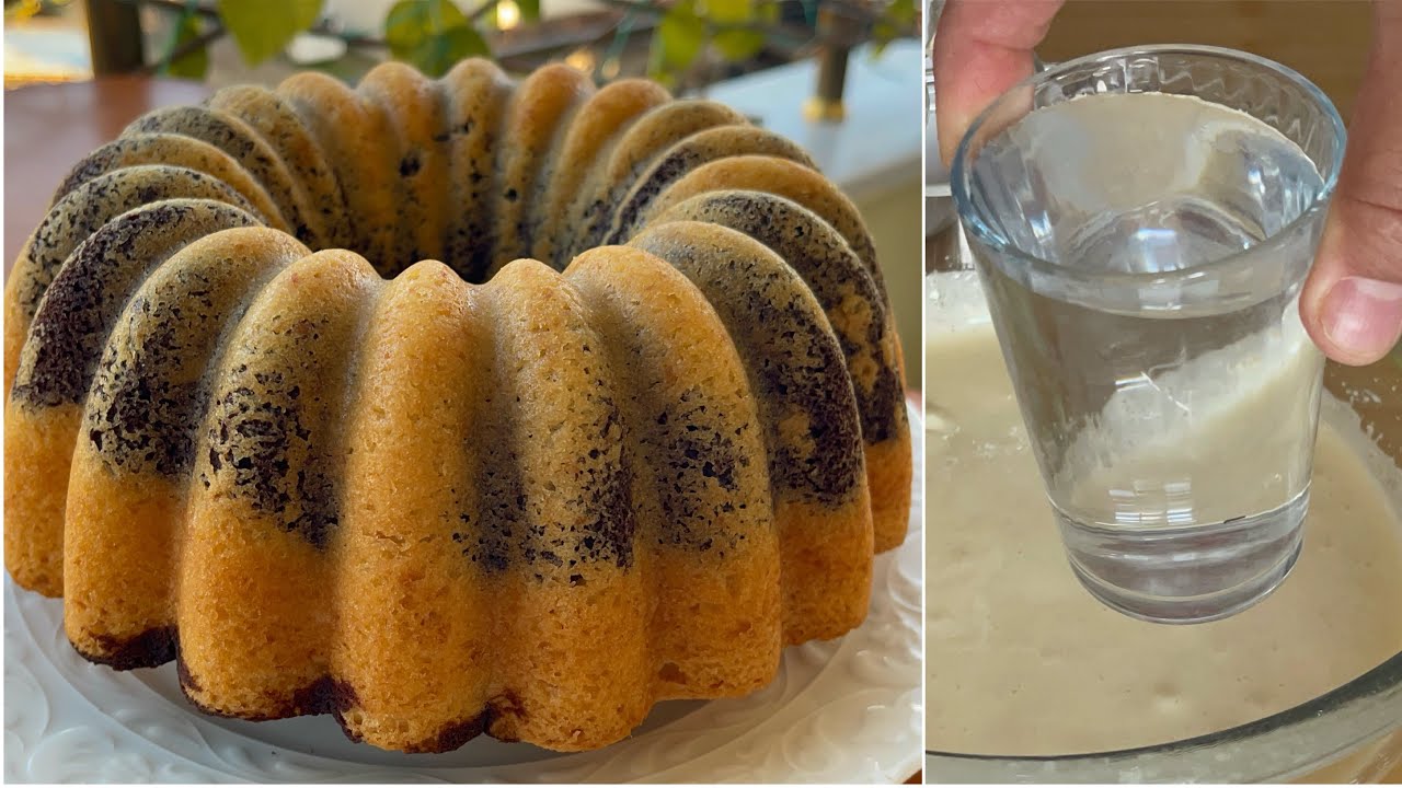 Мягкий ТОРТ, поднимающийся ГИГАНТОМ, с 1 стаканом ВОДЫ👌