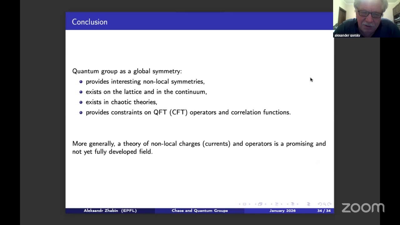 Александр Жабин - Chaos in Systems with Quantum Group Symmetry