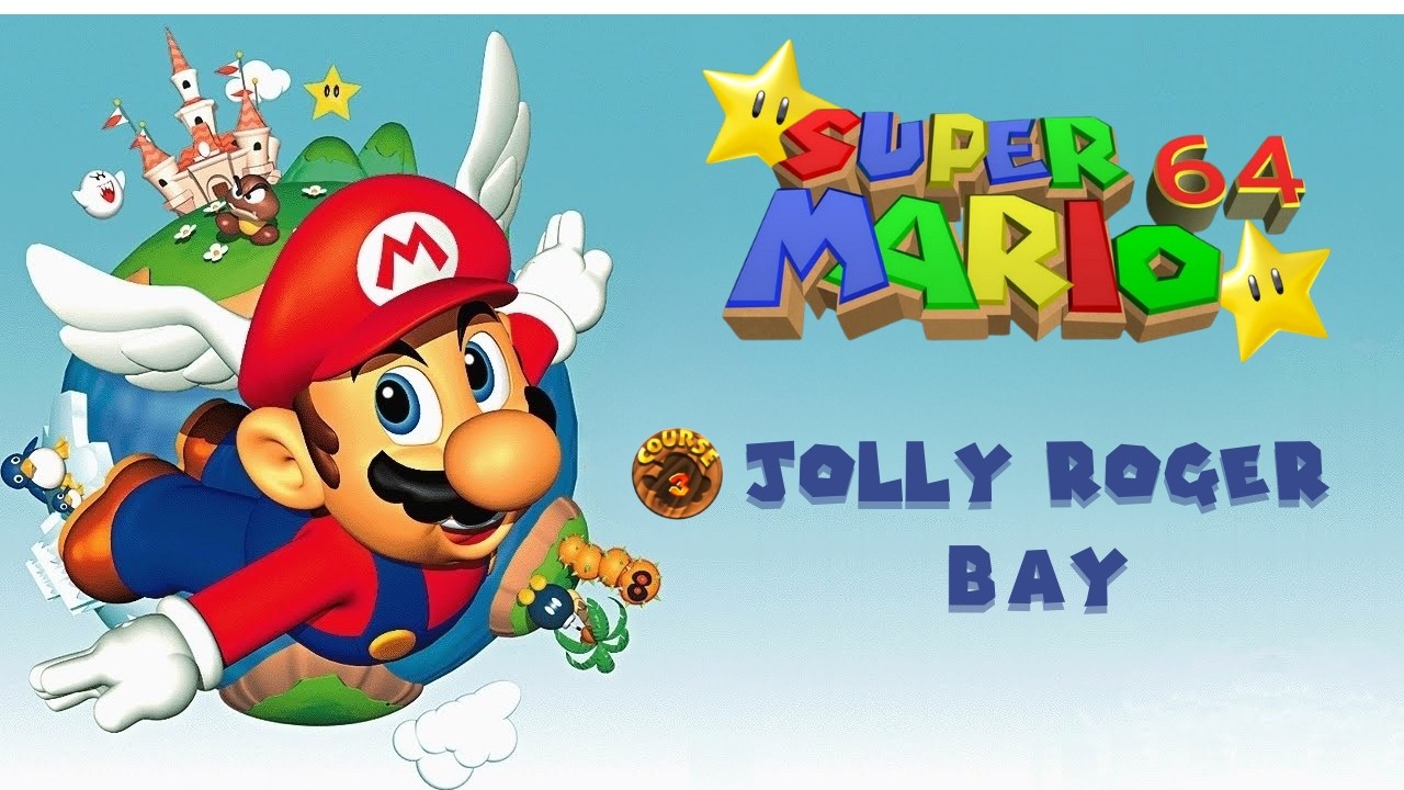 Super Mario 64  Course 3 - Jolly Roger Bay | 120 Stars Guide | 100% Walkthrough