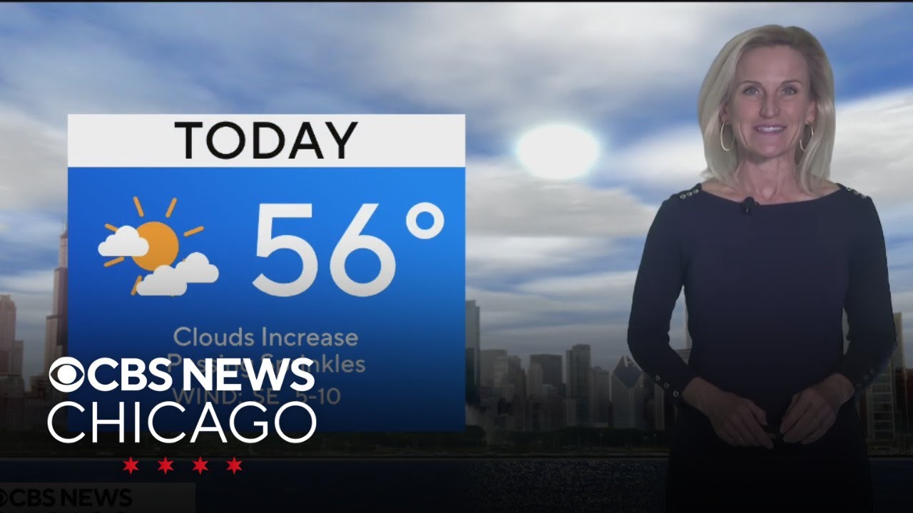 Cloudy skies and passing sprinkles on Saturday in Chicago