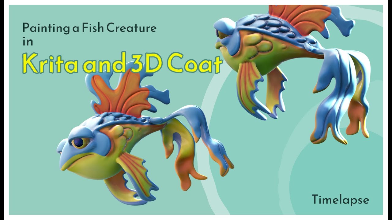 Painting in Krita and 3DCoat 2025
