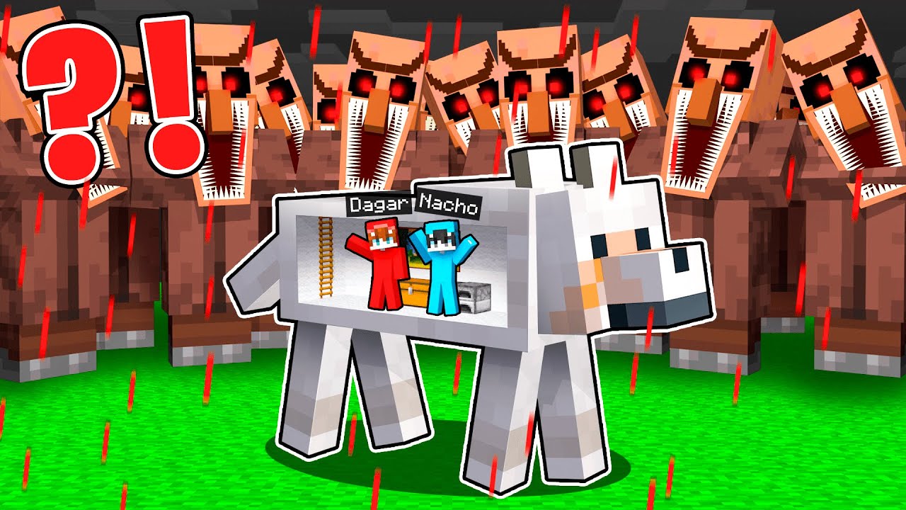 Apocalipsis de ALDEANOS MUTANTES vs Base Secreta Dentro del PERRO en Minecraft