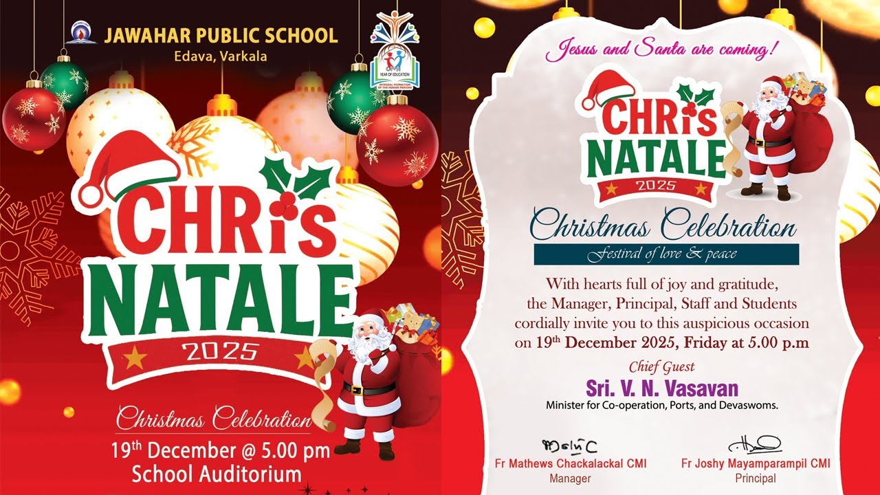 CHRIS NATALE 2025 | Christmas Celebration | Jawahar Public School, Edava.