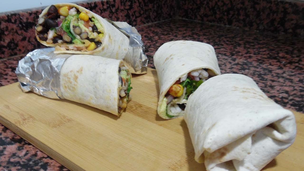 Receta de BURRITOS VEGANOS con Alubias Negras y Pico de Gallo