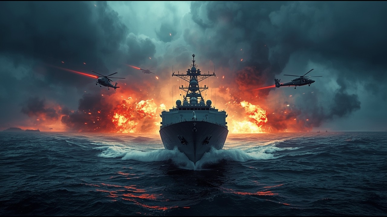 “Caos en Alta Mar: El Impactante Ataque Militar Captado en Pleno Océano”