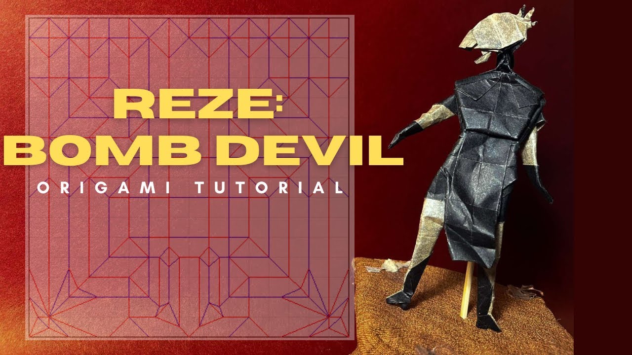 ORIGAMI REZE: THE BOMB DEVIL (from chainsaw man) TUTORIAL!