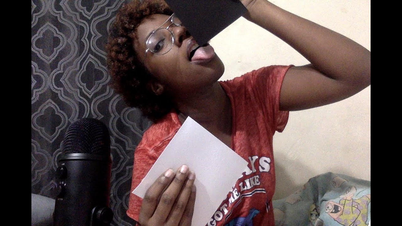 ASMR eating paper and Fondant