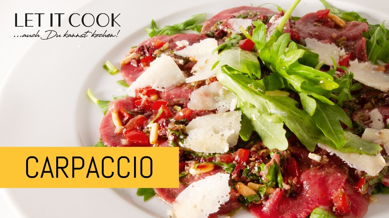 Rinder Carpacchio mit Parmesan und Rucola