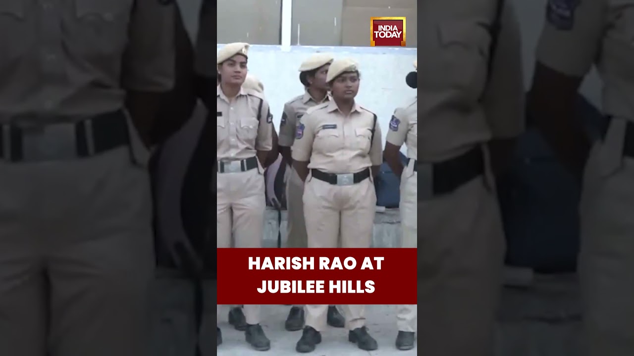 Harish Rao Appears at Jubilee Hills Police Station as Heavy Security Deployed in Hyderabad