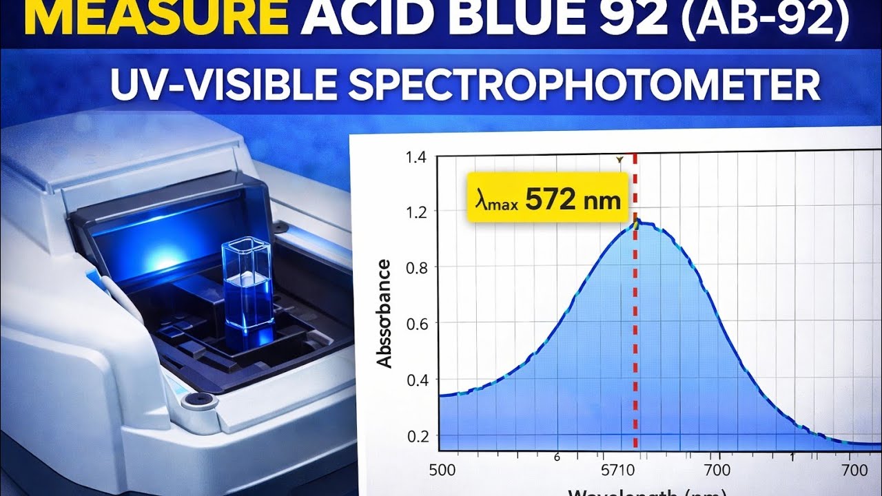 How to Measure Anionic Acid Blue 92 (AB92) Dye Using UV&ndash;Visible Spectrophotometer