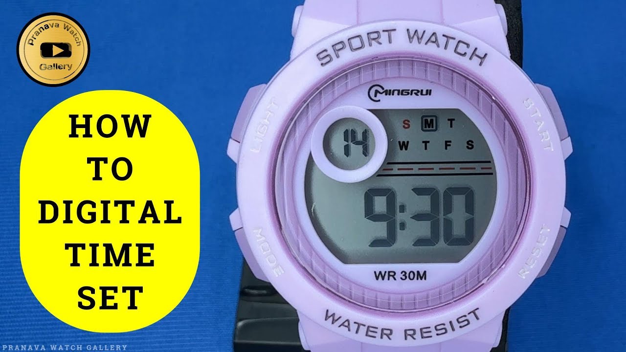 MINGRUI SPORT WATCH HOW TO DIGITAL TIME SETTING