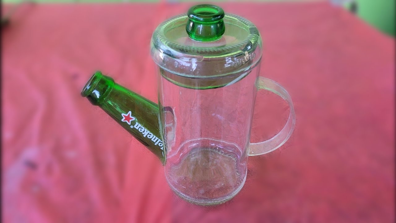 como fazer bule ou jarra de garrafa de vidro todo mundo vai querer fazer