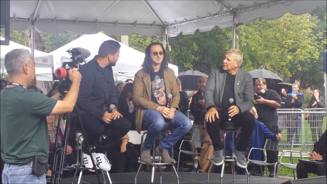 Rush Geddy Lee & Alex Lifeson at Opening of Lee Lifeson Art Park Part 1