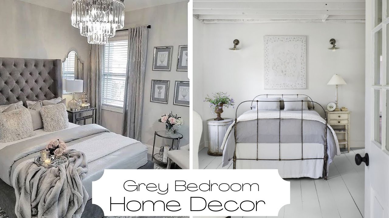 Soothing Grey Bedroom Home Decor & Design Inspiration (No Talking) | And Then There Was Style