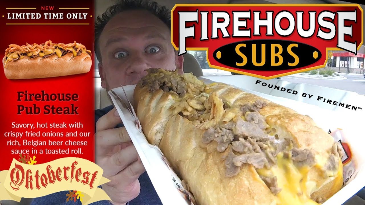 FIREHOUSE SUBS ⭐🍻PUB STEAK OKTOBERFEST SANDWICH🥩⭐ Food Review!!!