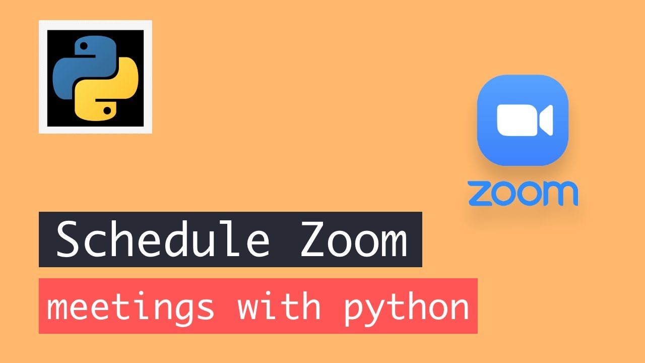 Schedule zoom meeting with python.