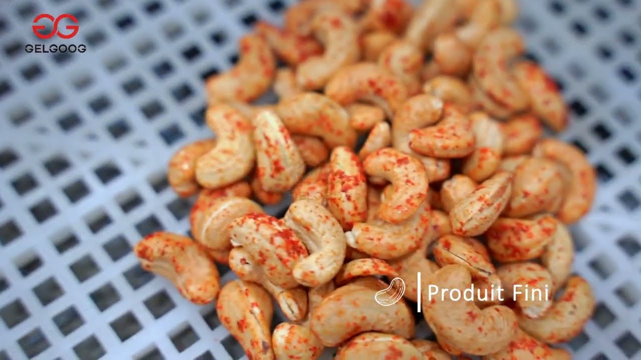 Ligne de production de noix de cajou grill&eacute;es au piment