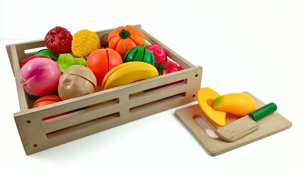 SUPER SATISFYING Velcro Fruit and Vegetables Cutting ASMR | Chop, Chop, Chop! 🔪