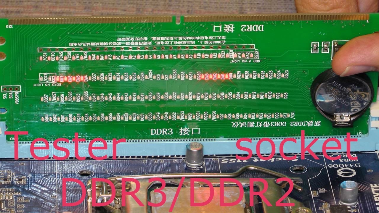 Тестер слотов памяти DDR2 DDR3