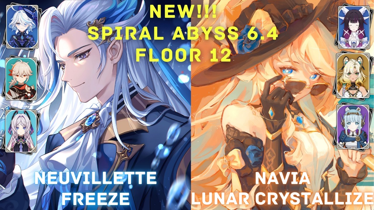 Genshin Impact 6.4 Spiral Abyss Floor 12 | C0 R1 Neuvillette Freeze & C0 Navia Lunar Crystallize