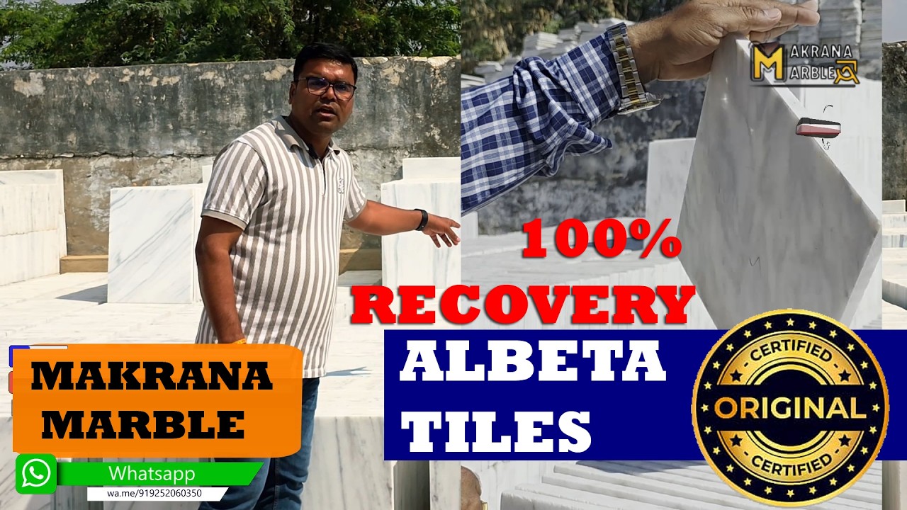 REAL MAKRANA ALBETA TILES 100% RECOVERY , BETTER THAN CERAMIC || AJAY MAKRAN MARBLE  9252060350