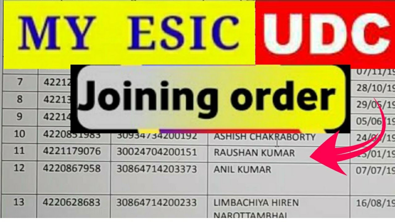 My Esic UDC joining order,Esic udc selection order.esic udc,@RKJOBSGUIDE. #esic