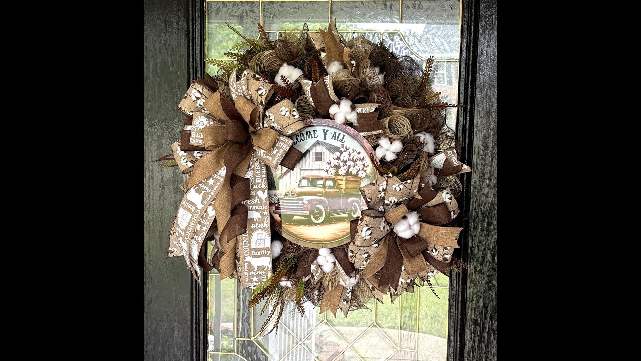 Create with Wreath Decor by Dawn - Welcome Y'all Farm Themed Wreath - 05/10/2025