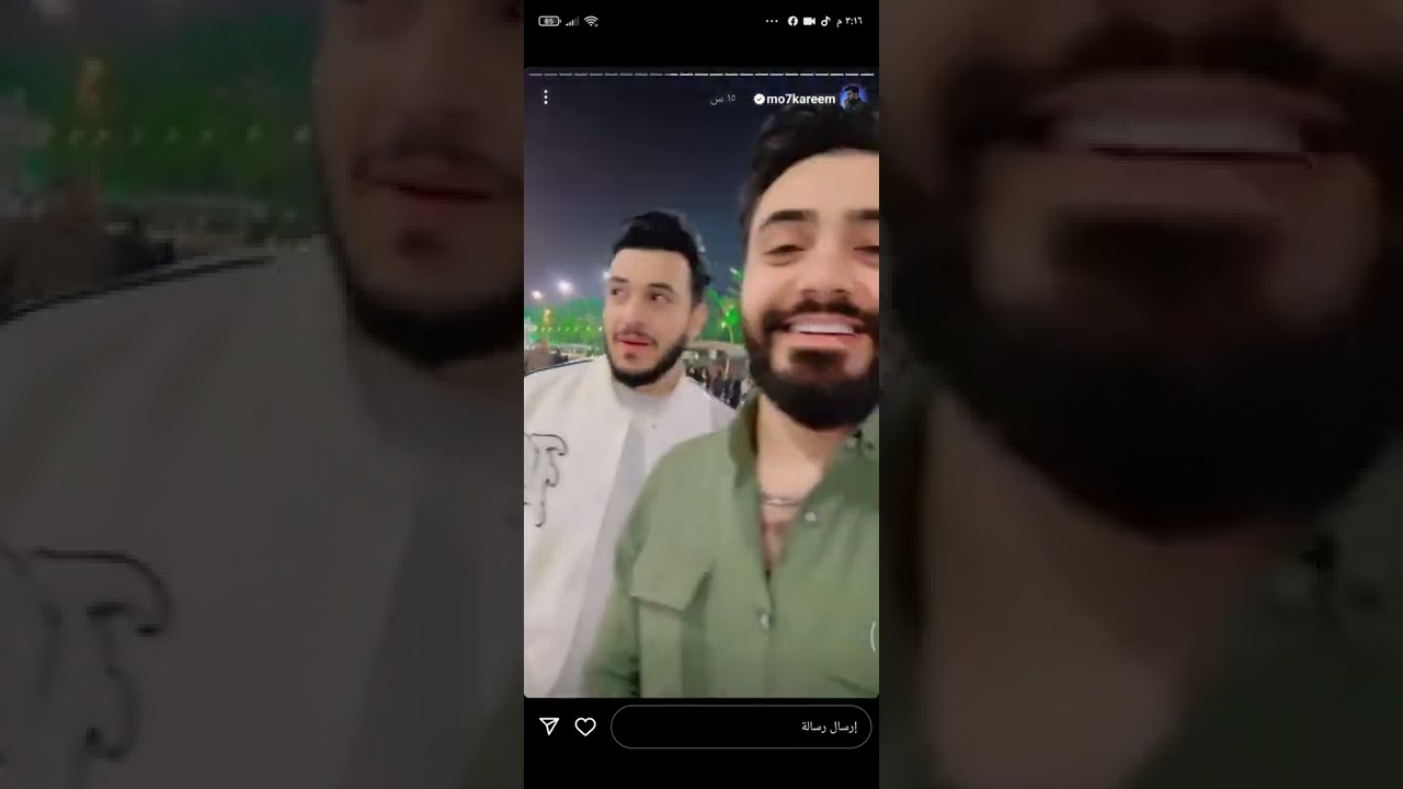 ستوريات محمد كريم يزور كربلاء