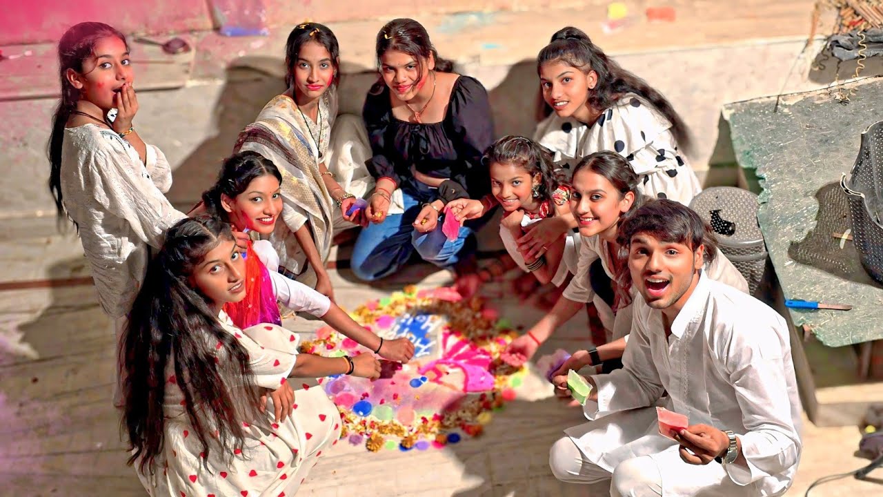Rangoli Challenge Holi Design 💃 किसकी रंगोली सबसे सुंदर है
