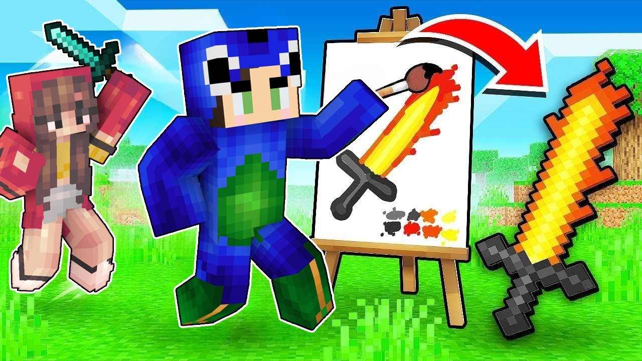 Speedrunner VS Hunter But Whatever I Draw, I Get in Minecraft ft @AyushMore