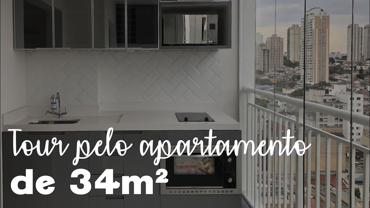Tour pelo apartamento studio de 34m2