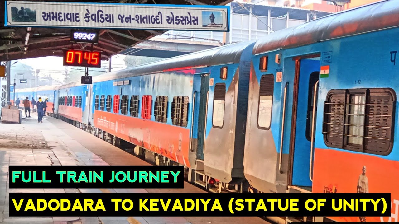 VADODARA to KEVADIYA : Full Journey in Ahmedabad - Kevadiya Jan Shatabdi Express 🤩