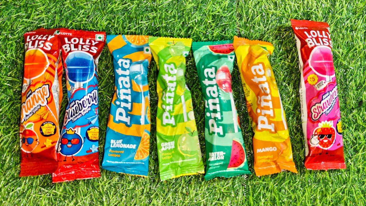 Pinata Blue Lemonade Lollipop 🍭 Unboxing Candy Water melon Lollipop Mango Lollipop 