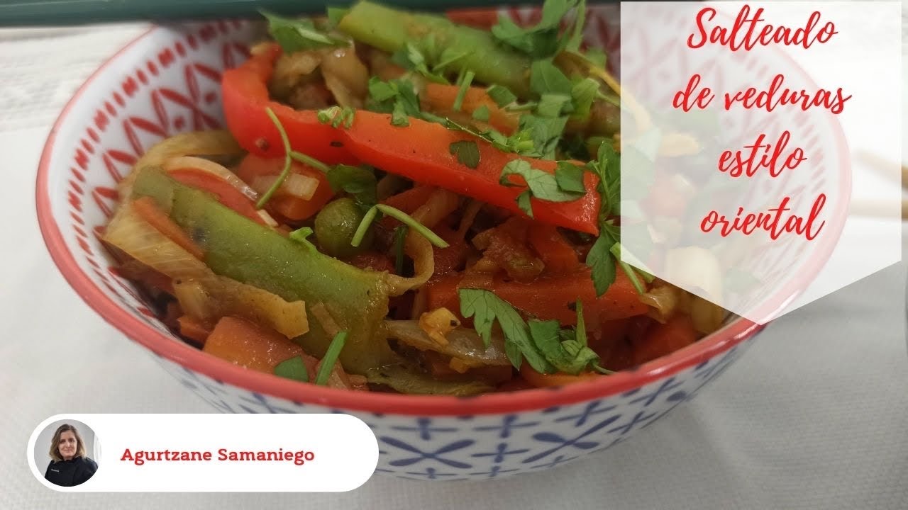 Salteado de verduras estilo oriental en Thermomix