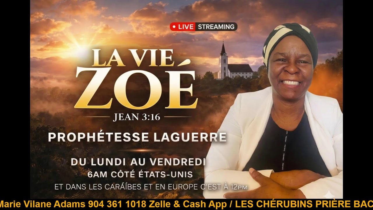 Prière Back up les Chérubins - La vie Zoé | Jean 3:16 / Prophétesse. Laguerre