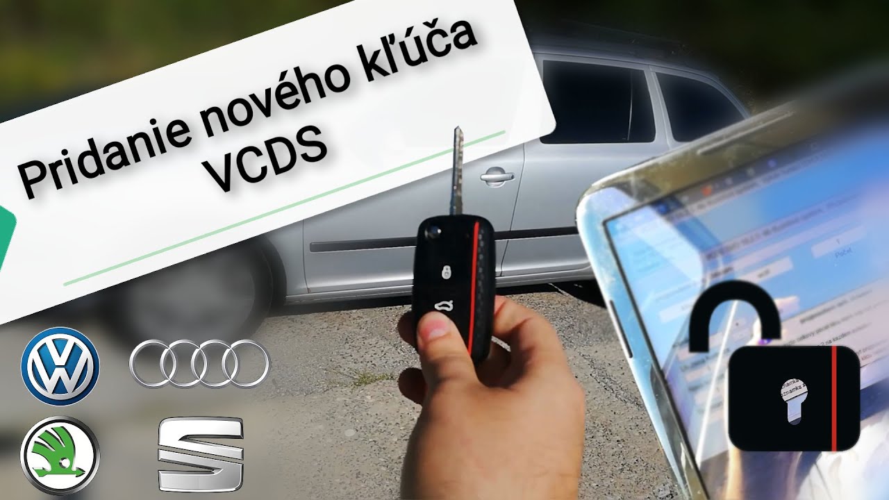 🚗  Pridanie nového kľúča VCDS  - diaľkove ovládanie 🏁