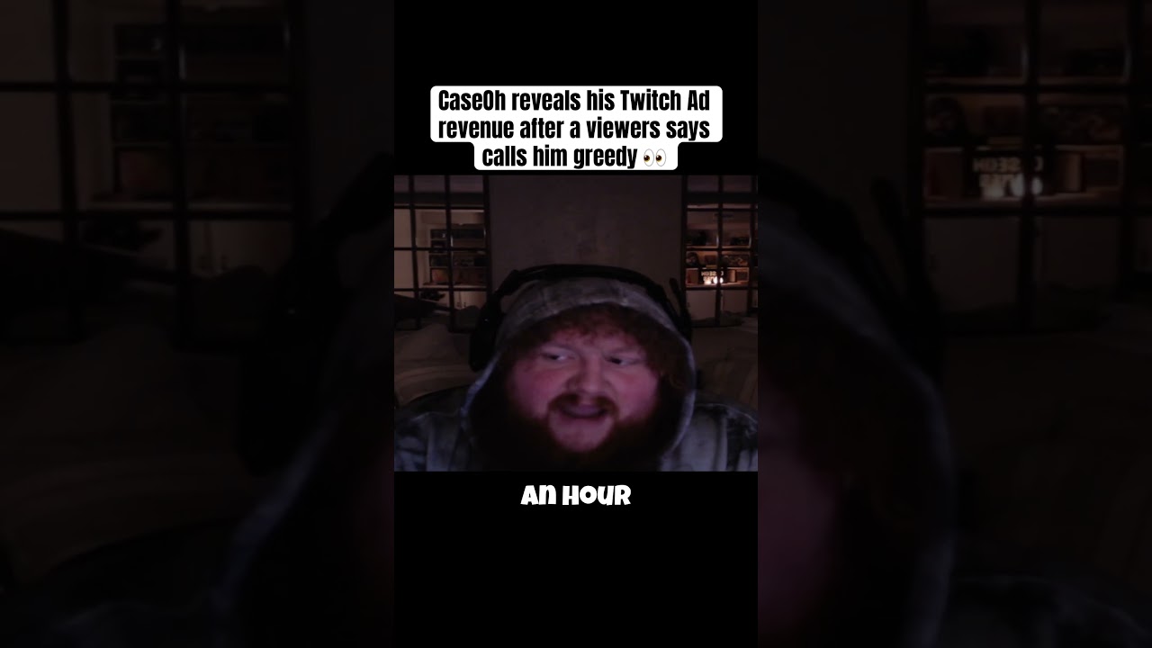 CasdOh reveals his Twitch ad revenue after a viewers calls him greedy 👀