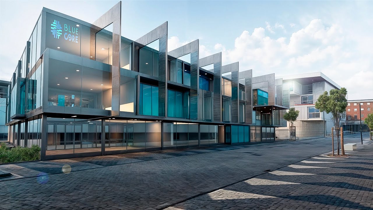 Recorrido Virtual - Edificio Blue Core | Zona Franca de C&aacute;diz 2024 #Render3D #RecorridoVirtual