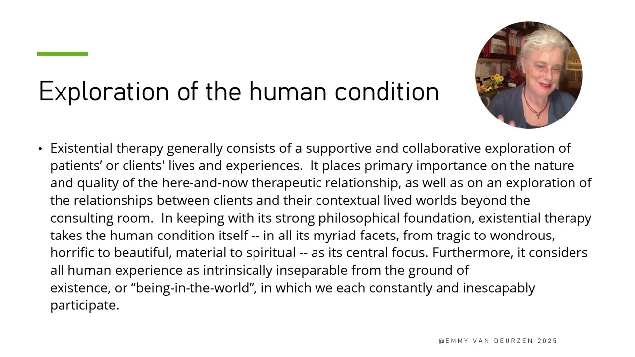 Existential Therapy facts with Emmy van Deurzen