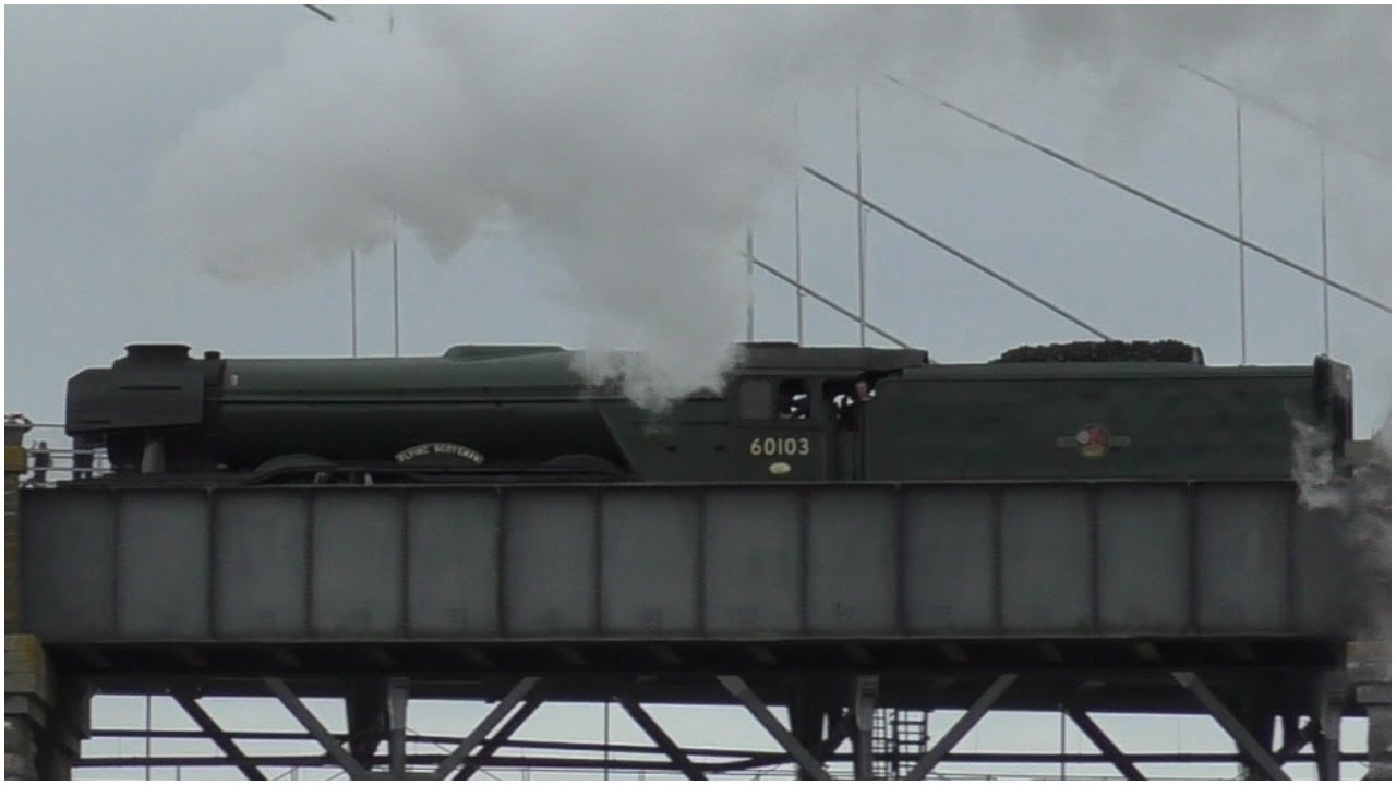 Flying Scotsman and her historic first visit into Cornwall over the Royal Albert Bridge - 06/10/2018