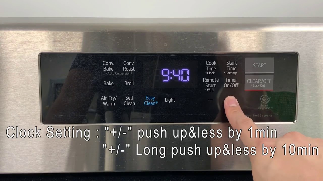LG Range Clock Setting Guide(LRGL5823, LREL6323)