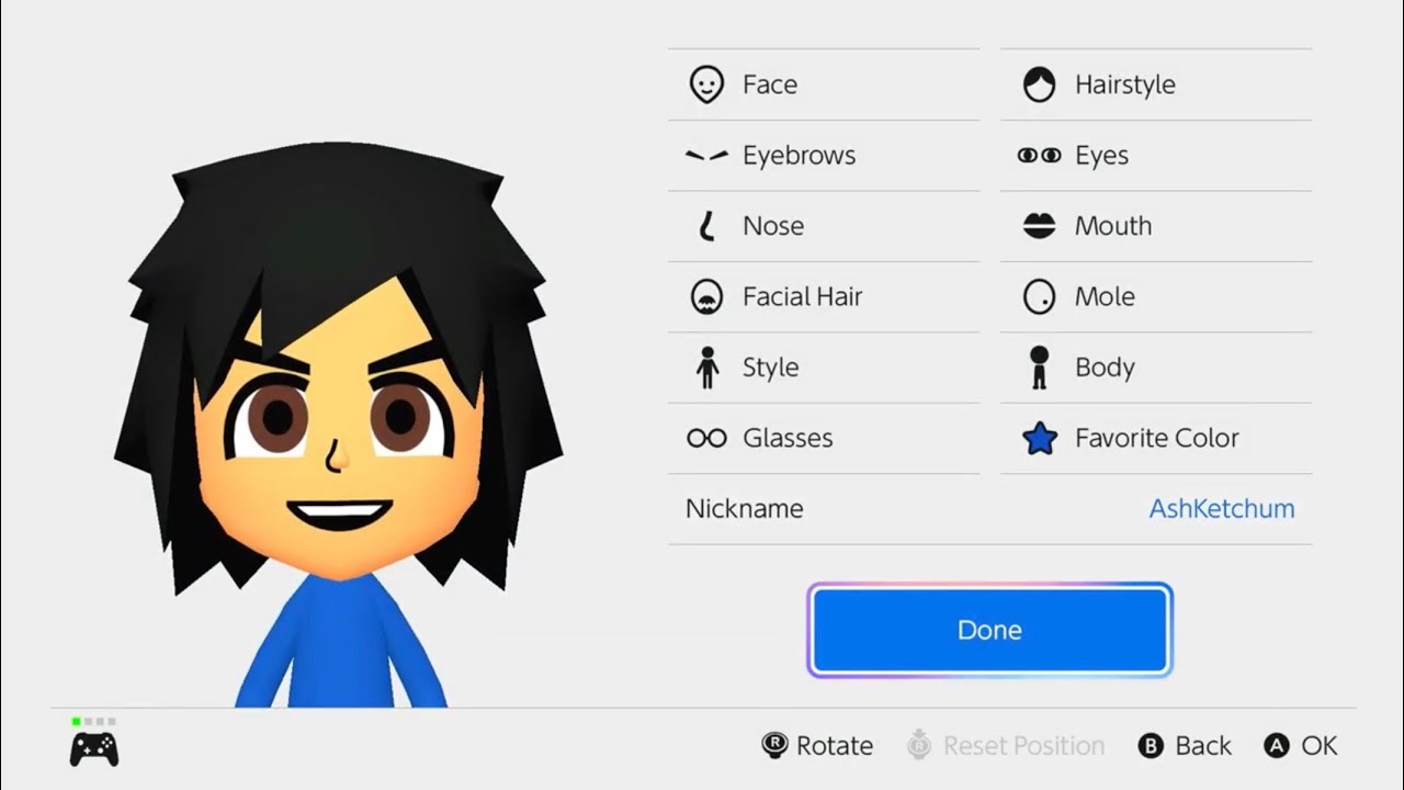 How to make an Ash Ketchum mii