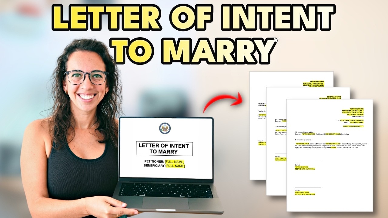 How to Write Your LETTER OF INTENT TO MARRY for a K1 VISA | Sample Template 2026