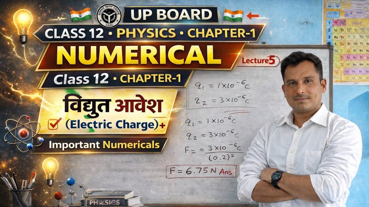 #कक्षा_12_भौतिक_विज्ञान_अध्याय_1_विद्युत_आवेश_आंकिक_प्रश्न